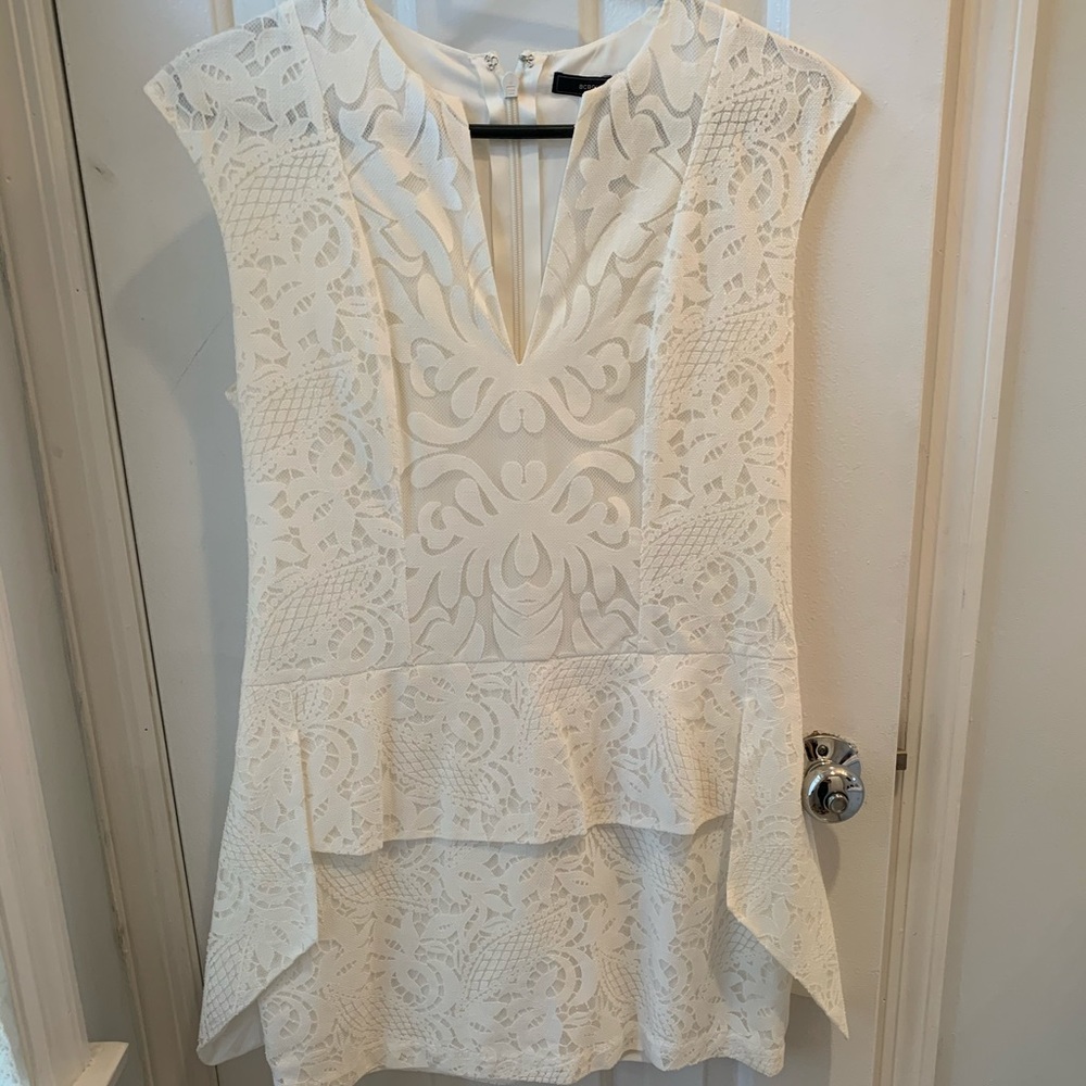 BCBG White eyelet dress